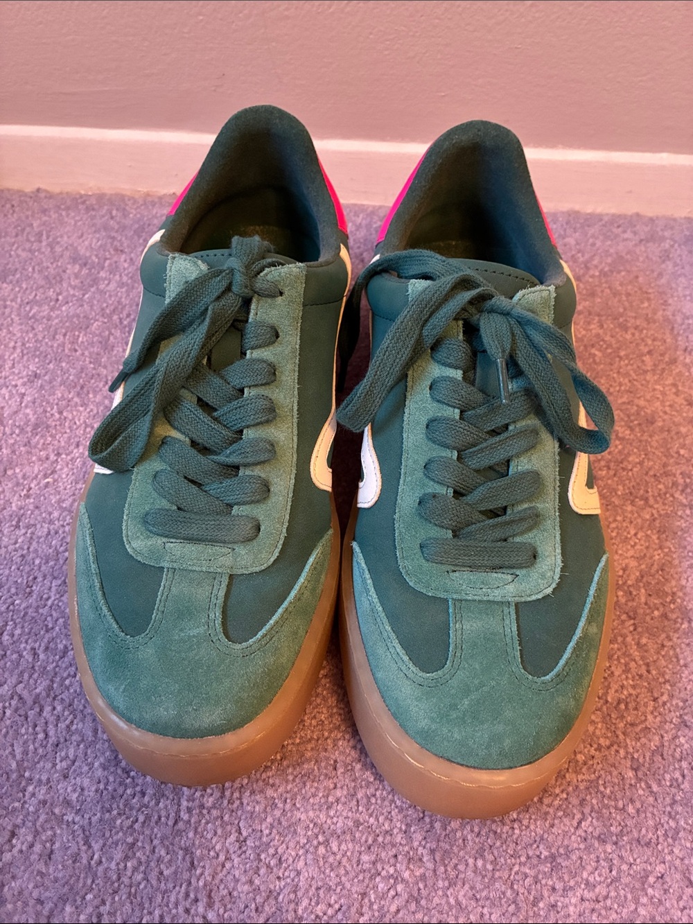 Women’s Steve Madden Green Suede Sneakers